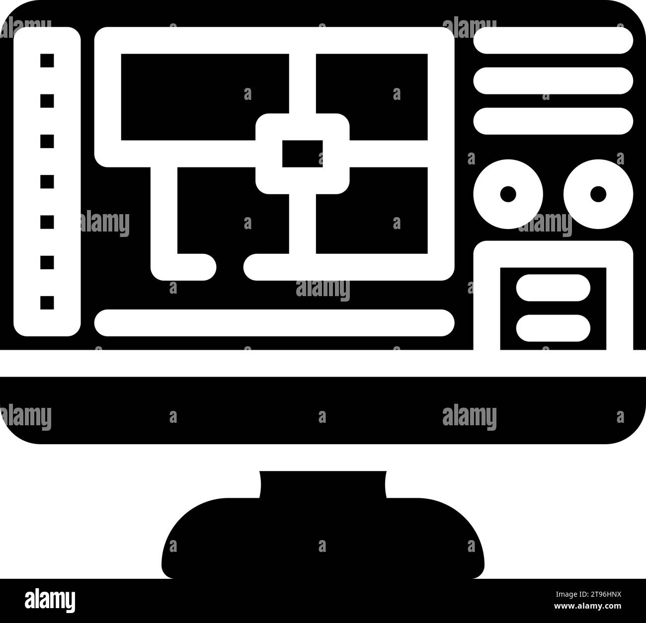 technical drawings architectural drafter glyph icon vector illustration