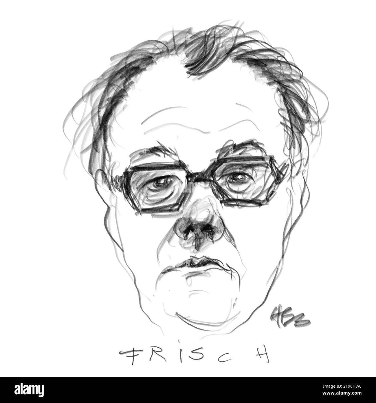 Portrait of the Author Max Frisch Stock Photo