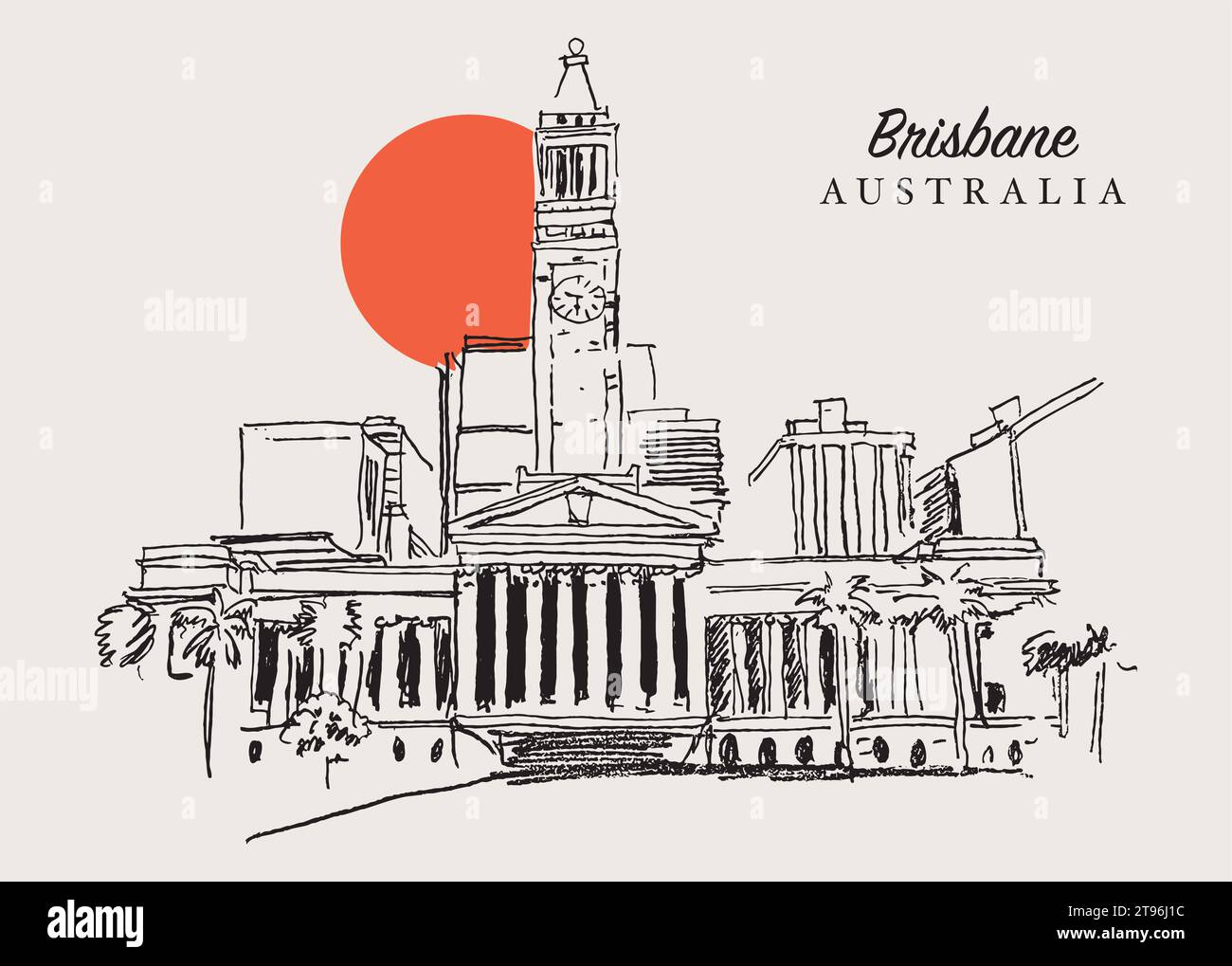 Brisbane square Stock Vector Images Alamy
