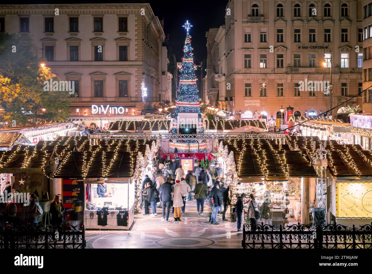 Famous Christmas market what name is Basilica advent in Budapest Hungary. Opposite the St