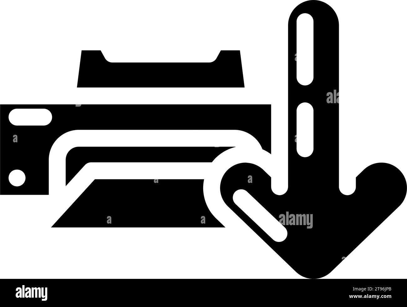 Arrow down loading document hi-res stock photography and images - Alamy