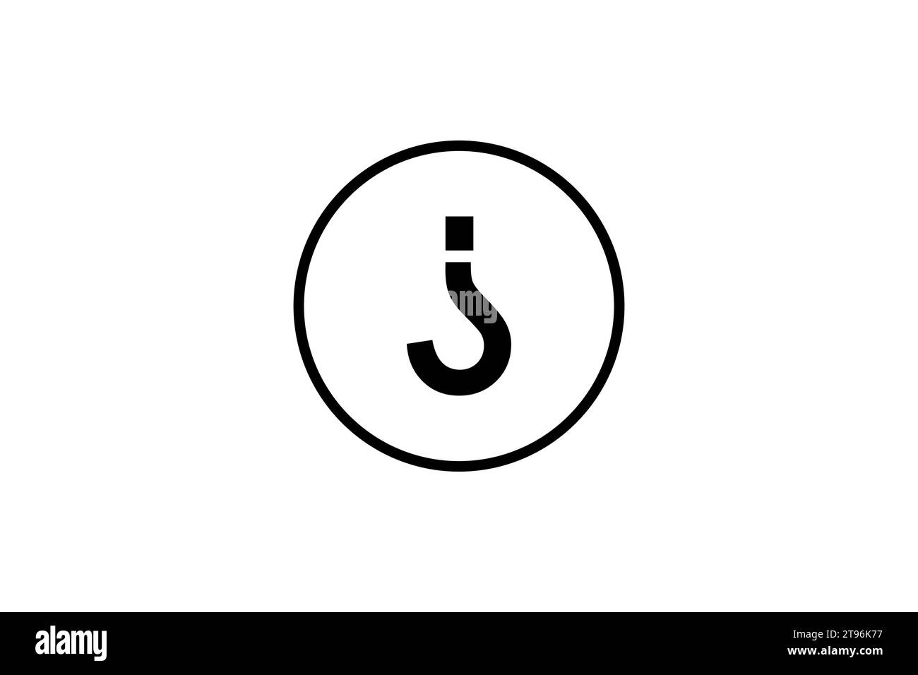 inverted question mark icon. icon related to confusion. line icon style. simple vector design editable Stock Vector