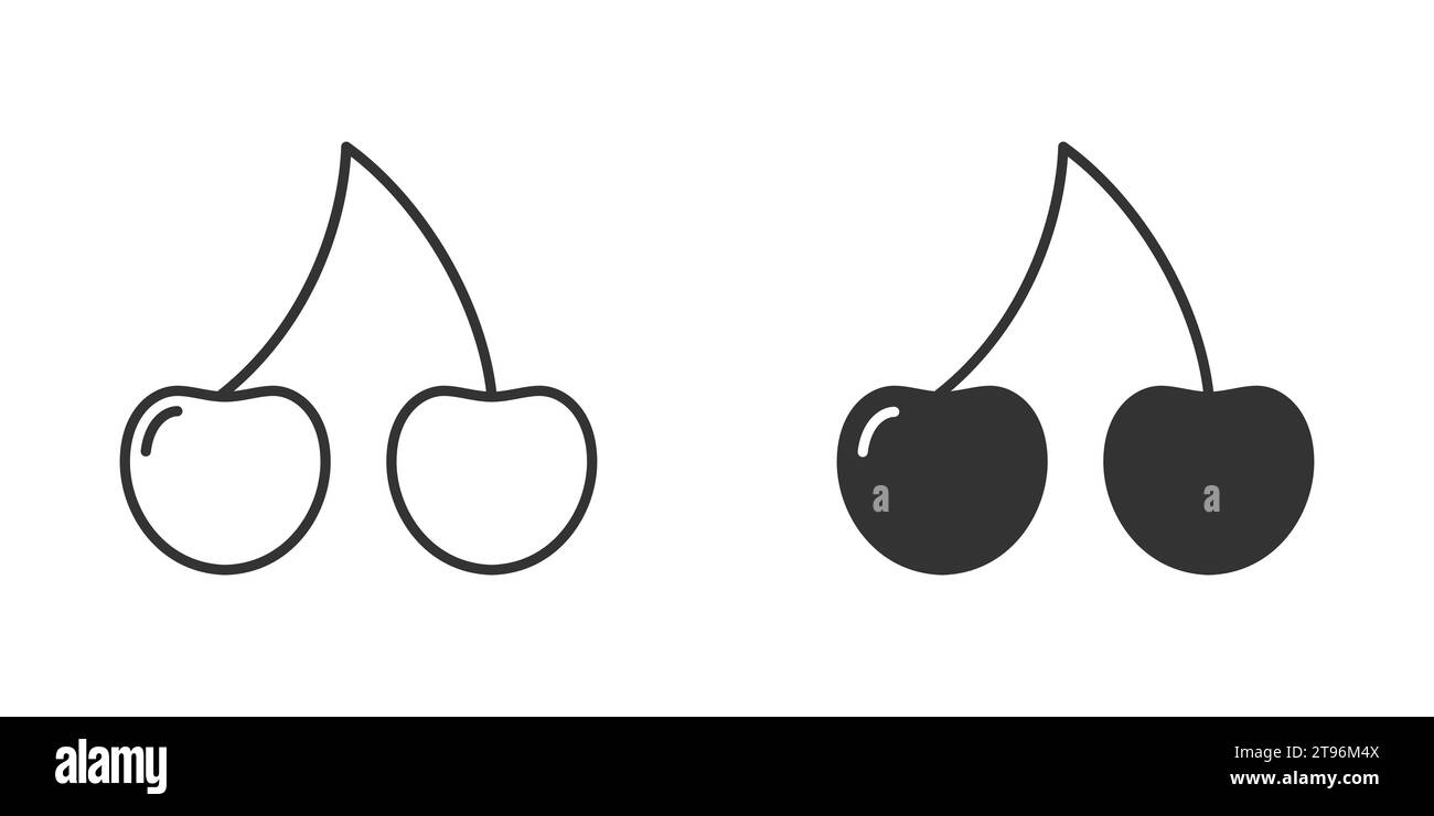 Cherry icon. Simple design. Vector illustration Stock Vector Image ...