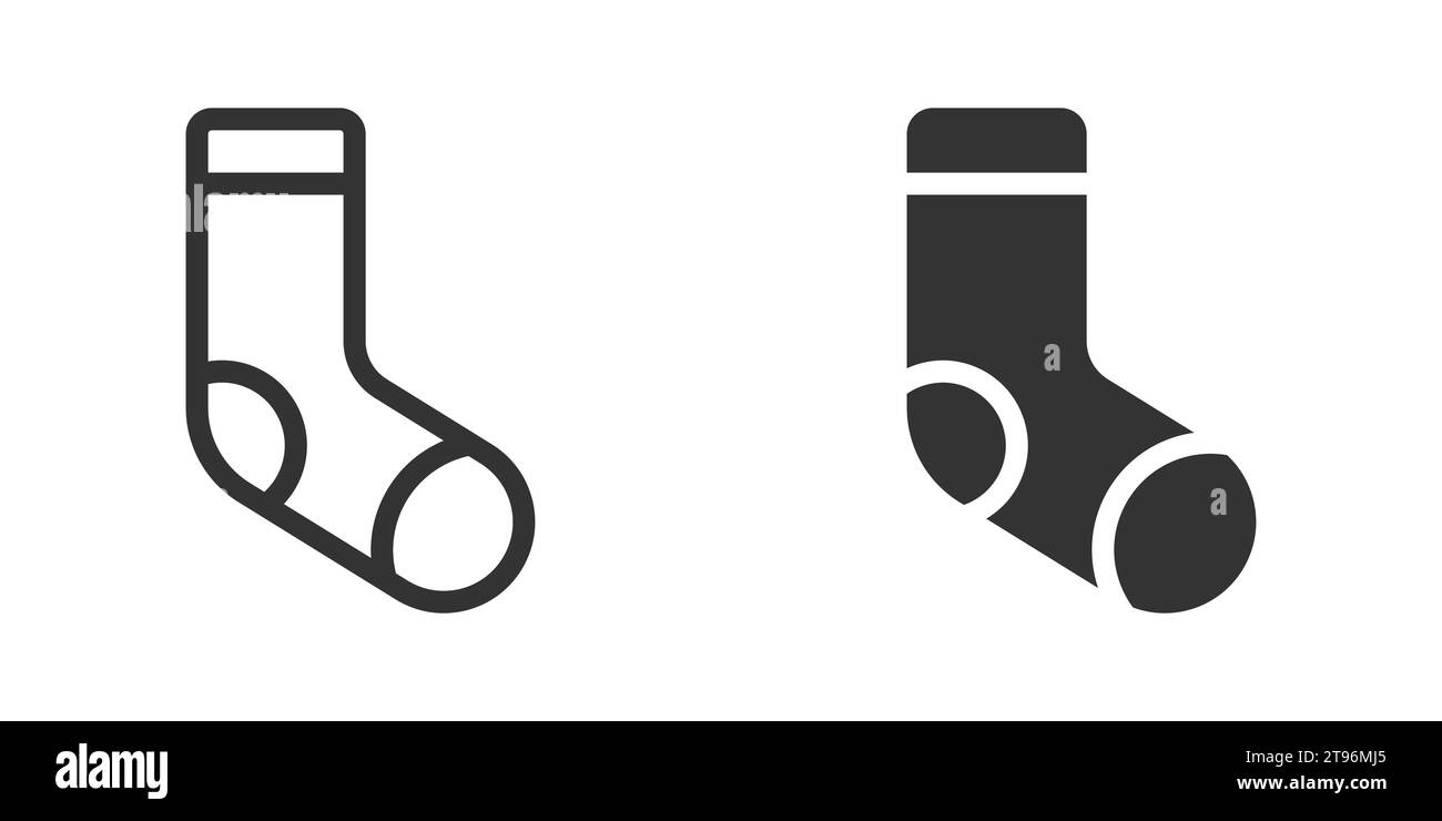 Socks icon isolated on a white background Stock Vector
