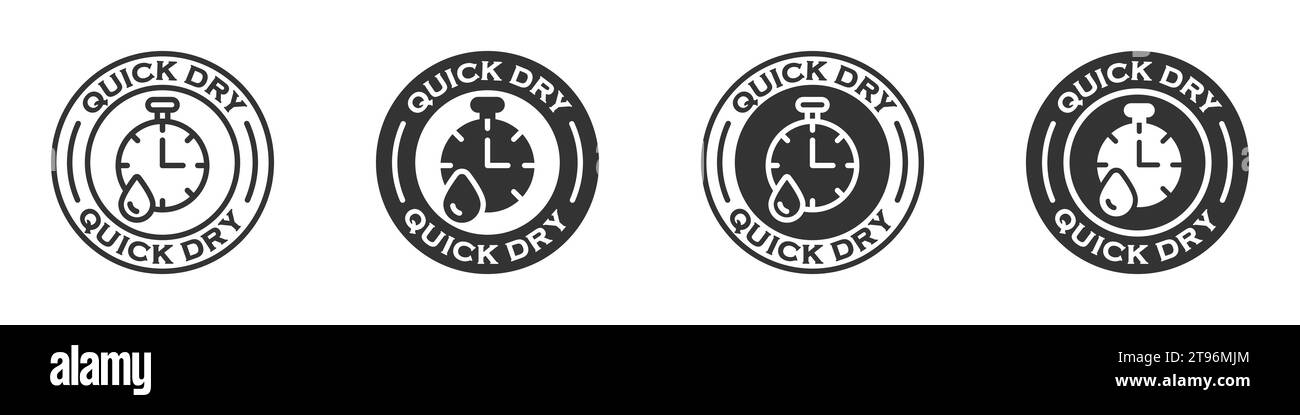 Quick dry badge set. Vector illustration Stock Vector Image & Art - Alamy