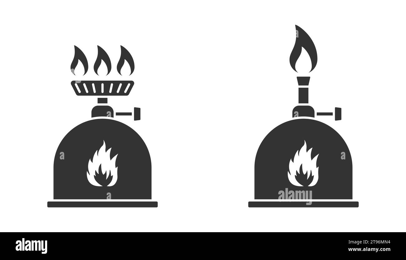 Camping gas stove icon. Vector illustration Stock Vector