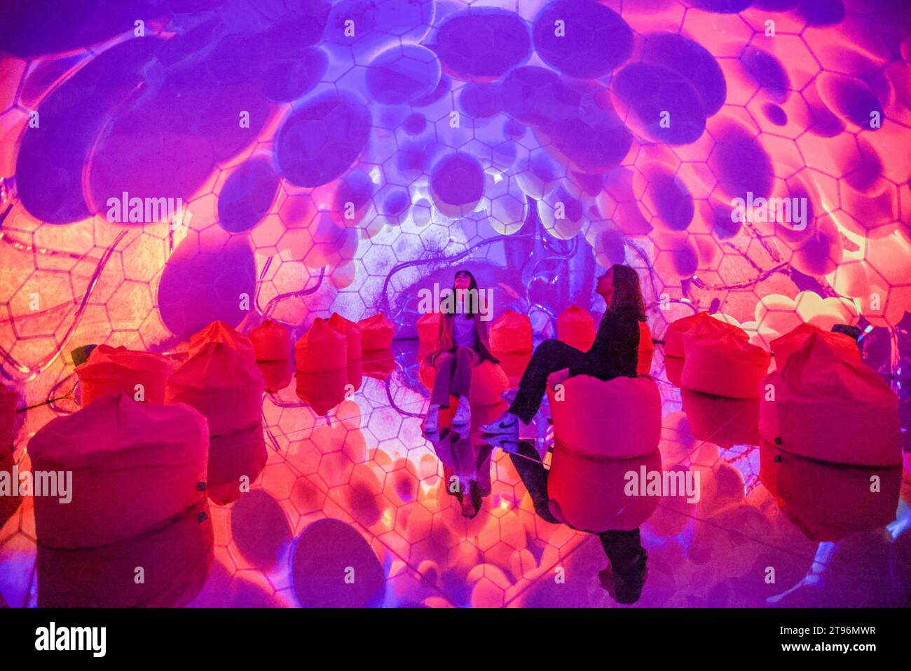 London UK 23 November 2023 Duck Bath, In this multi-sensory experience