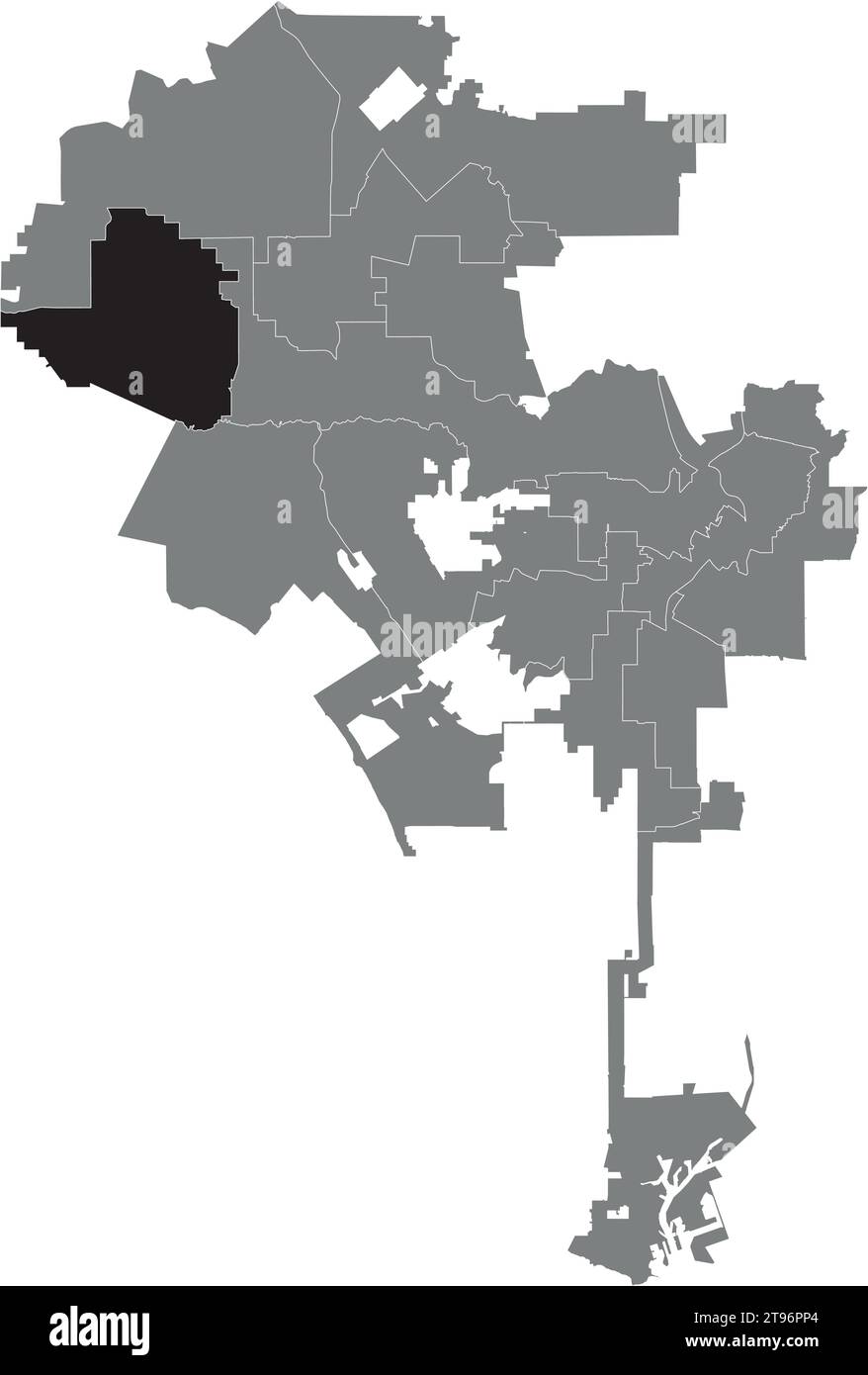 Locator Map Of The 3rd District Los Angeles City Council Stock Vector Locator Map Of The 3rd District Los Angeles City Council Stock Vector