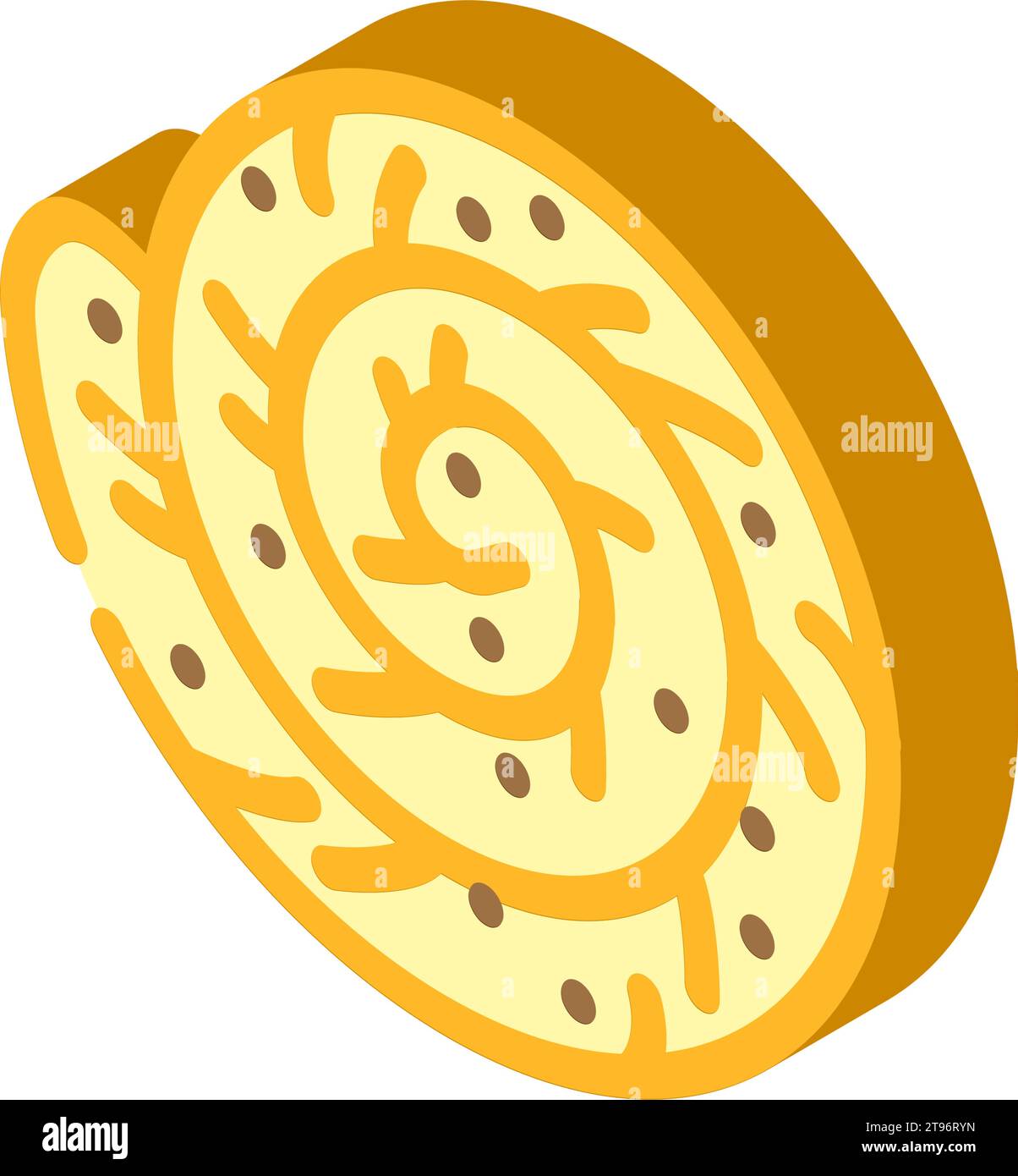 borek pastry turkish cuisine isometric icon vector illustration Stock 