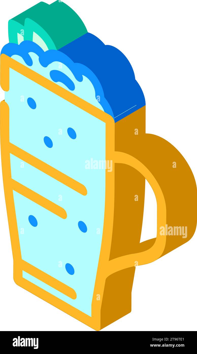 ayran turkish cuisine isometric icon vector illustration Stock Vector ...