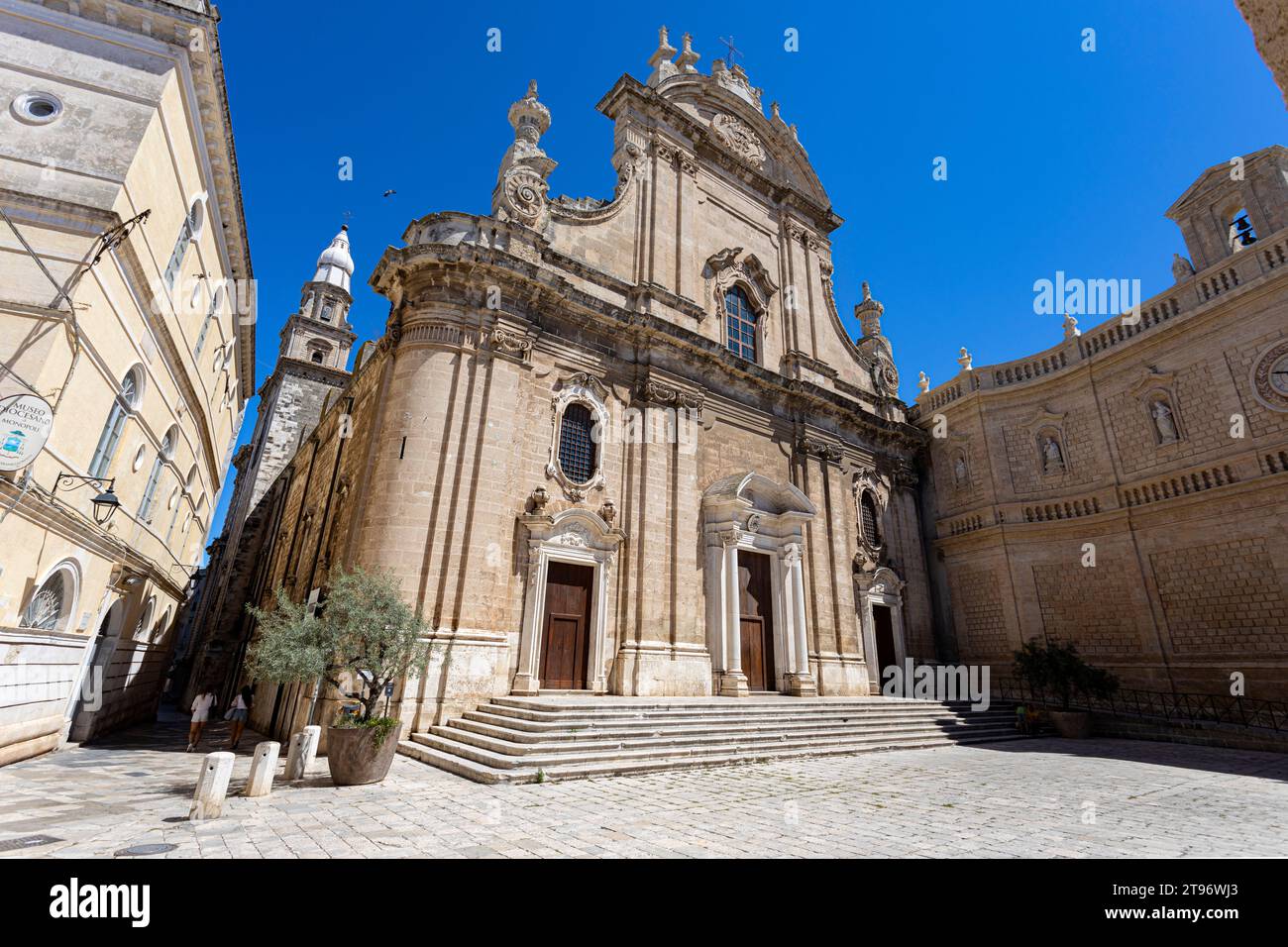 MONOPOLI, ITALY, JULY 11, 2022 - Monopoli's Cathedral known as Most Holy Basilica of the Madia in Monopoli, Province of Bari, Puglia, Italy Stock Photo