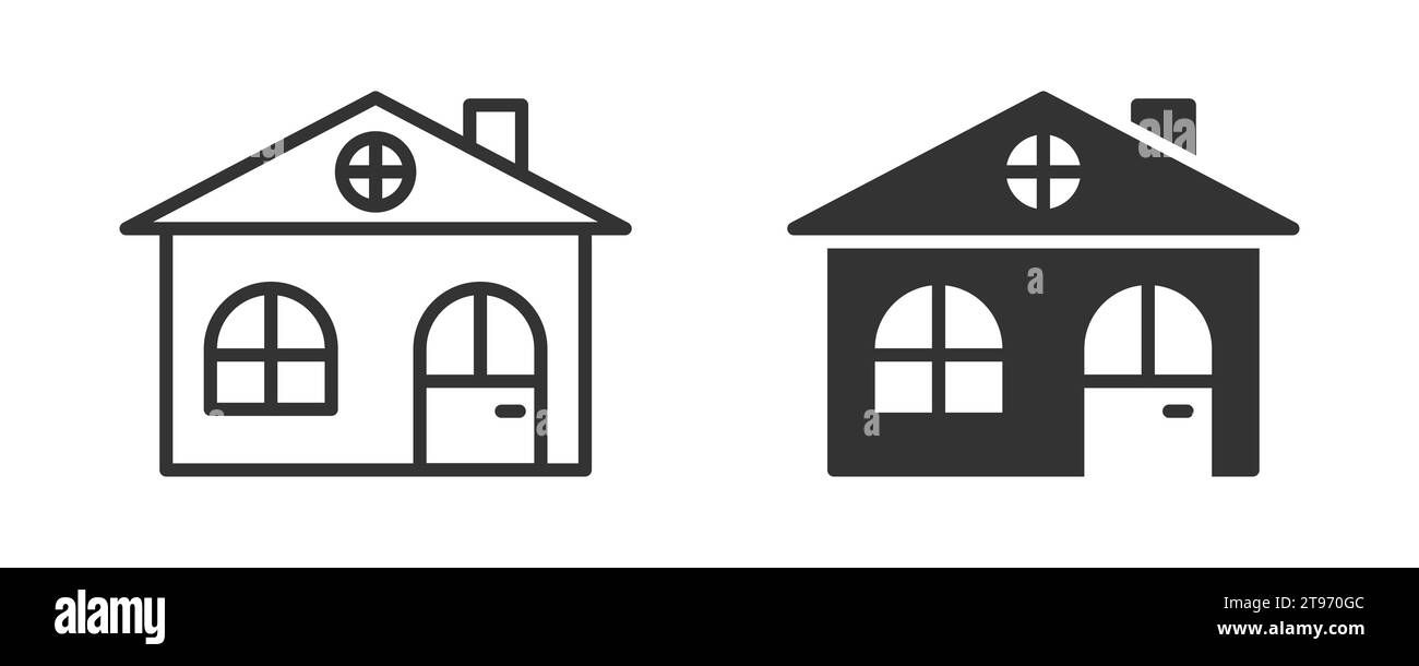 House icon isolated on a white background. Vector illustration Stock ...