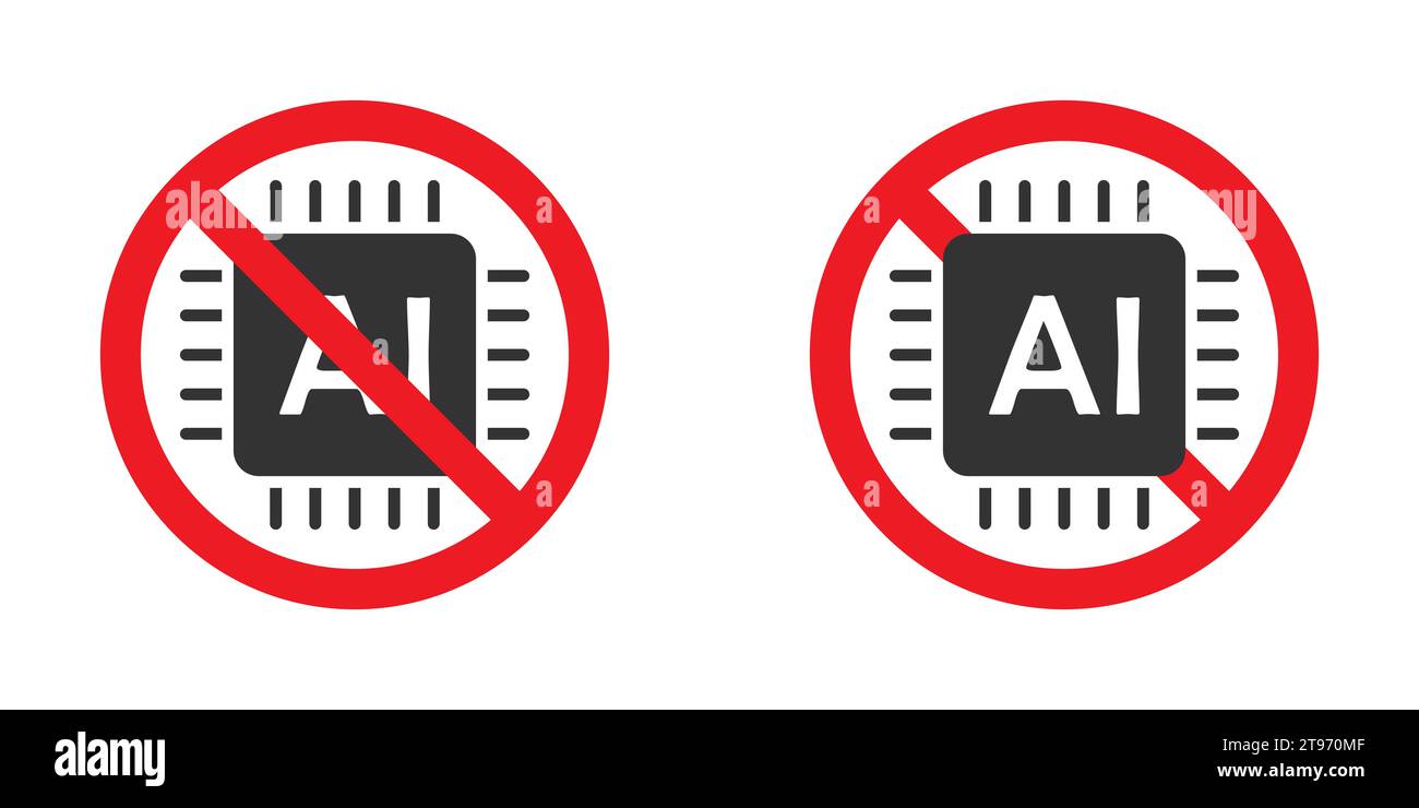 AI ban sign. Vector illustration Stock Vector Image & Art Alamy