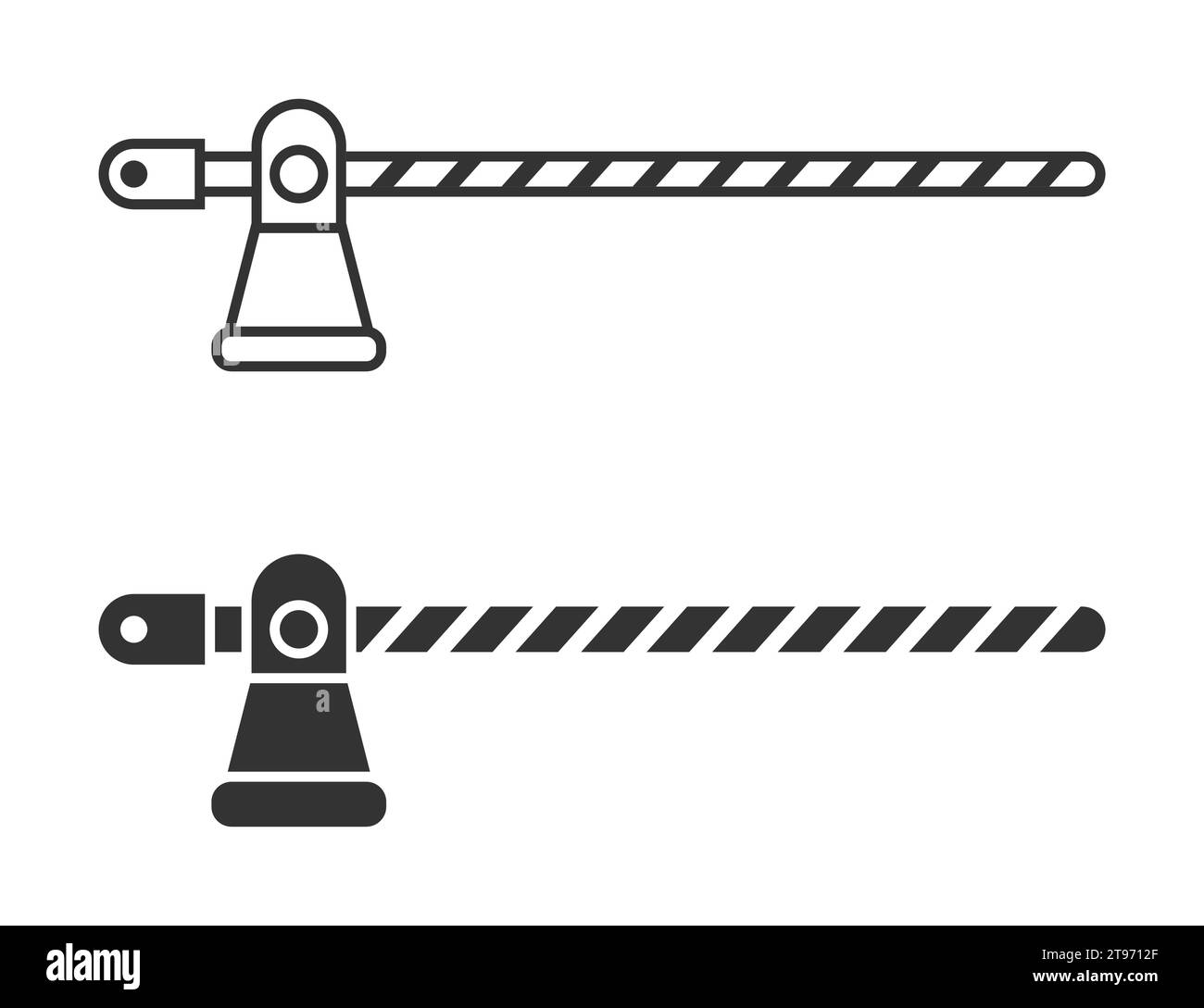 Road barrier icon. Vector illustration Stock Vector