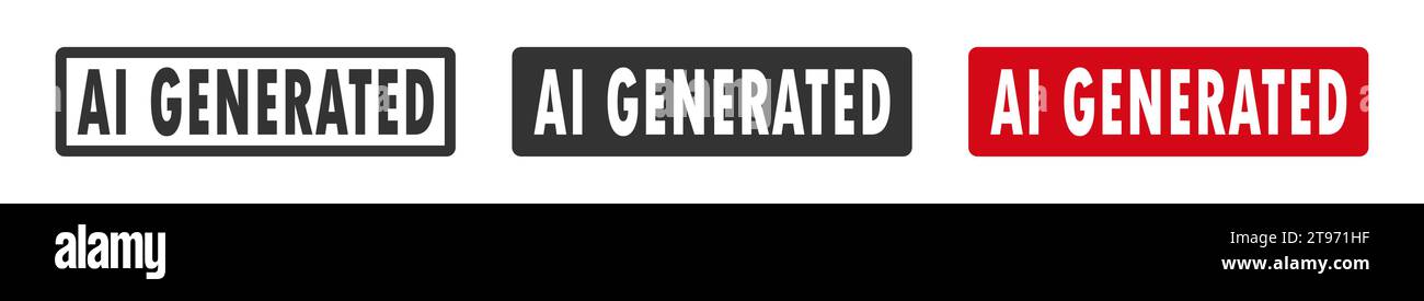 AI Generated stamp set. Vector illustration Stock Vector
