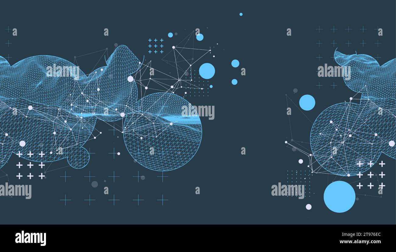 Modern science or technology elements. Trendy abstract background ...