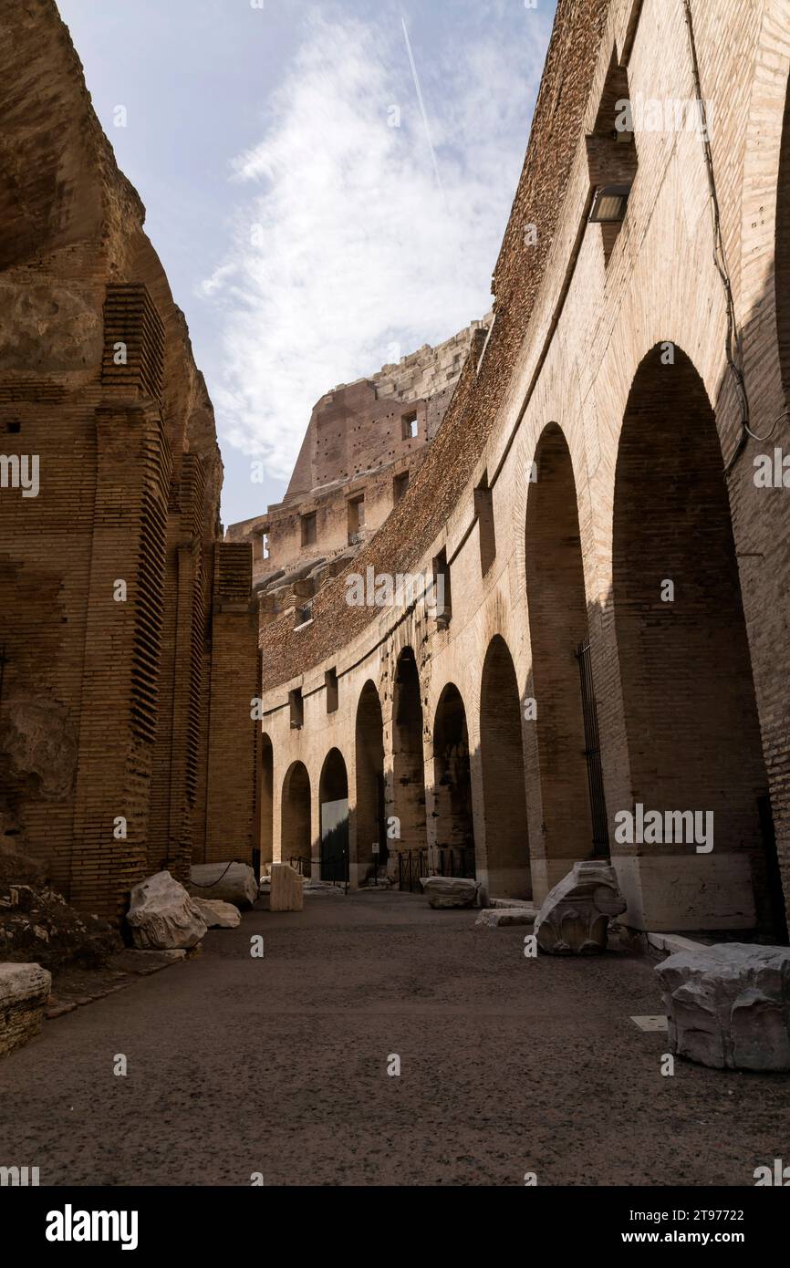 what is inside Colosseum look like Stock Photo Alamy