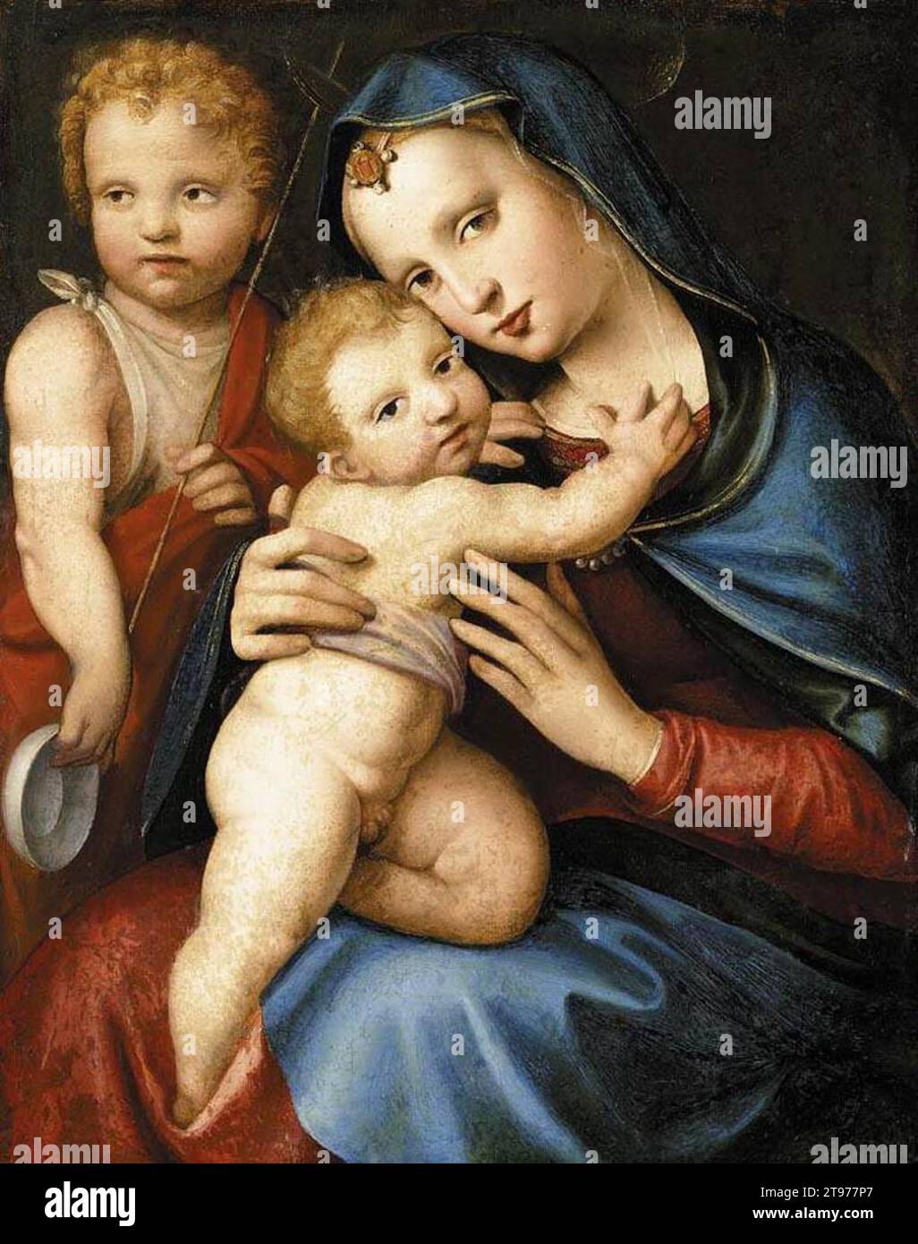 Madonna and Child with the Infant St John the Baptist c. 1524 by Andrea ...