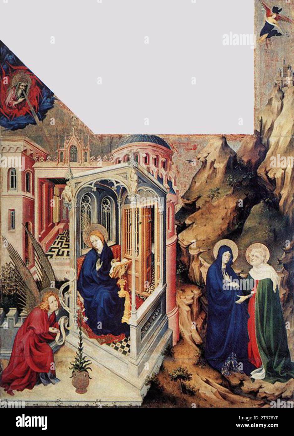 The Annunciation and the Visitation 1393-99 by Melchior Broederlam Stock Photo