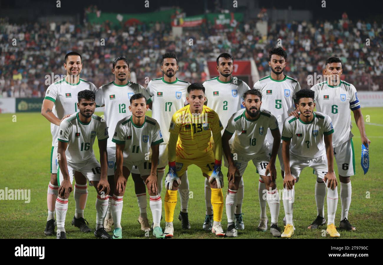 Group photo of Bangladesh National Football Team during the FIFA World