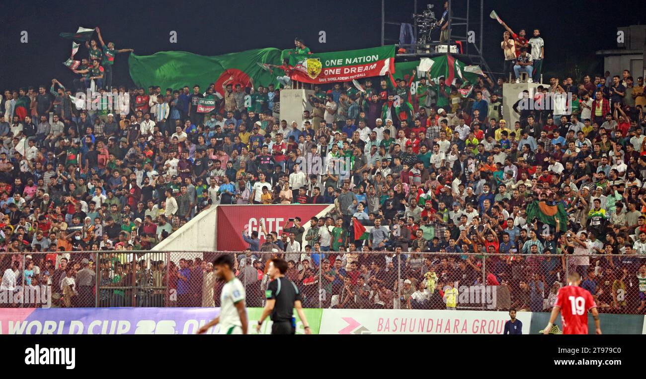 Bangladeshi football fans during the Bangladesh and Lebanon FIFA World