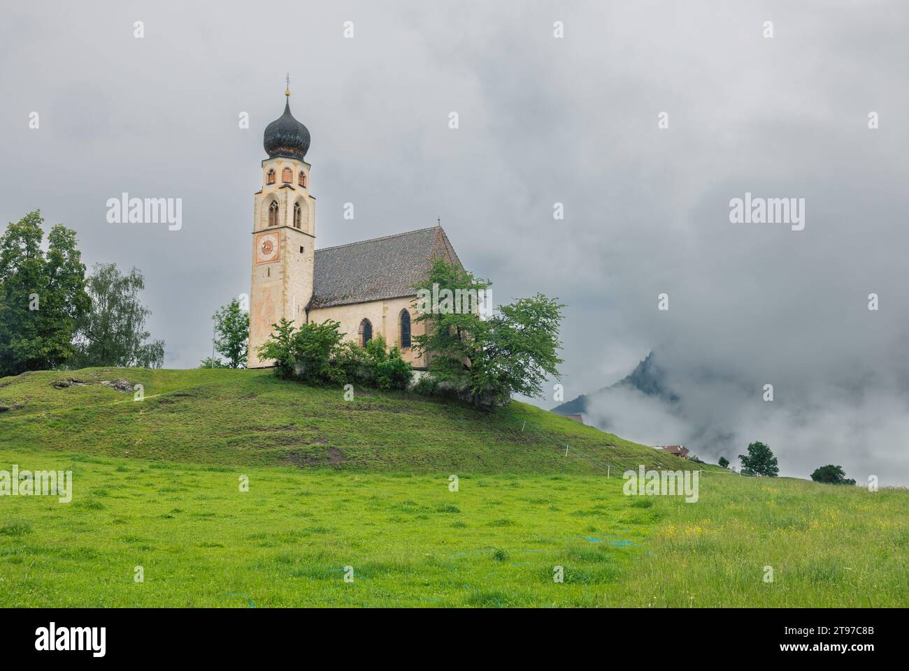 Chiesa di San Costantino in South Tyrol Italy Stock Photo