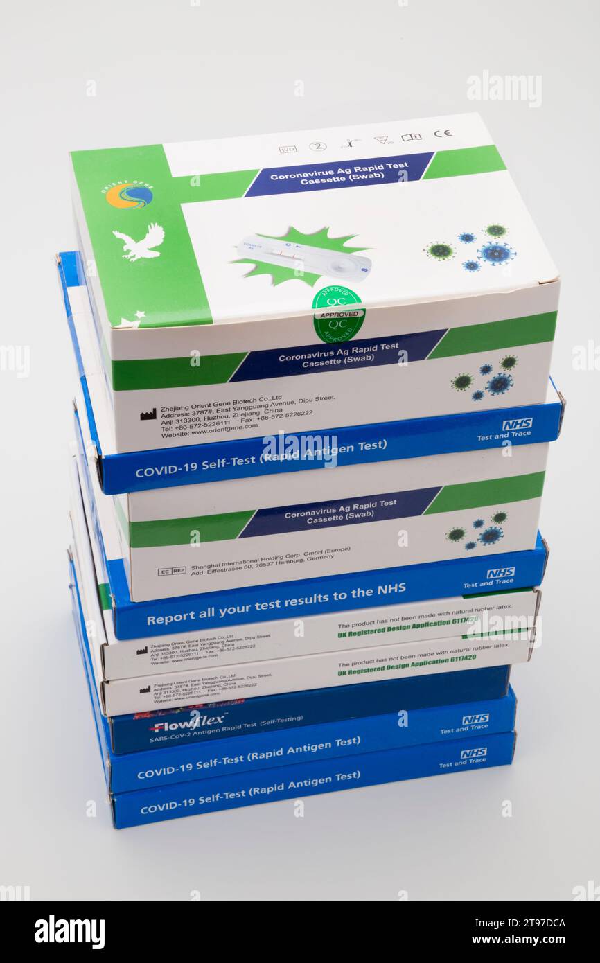 Box of lateral flow test / LFT / LFD / lateral flow device kit for