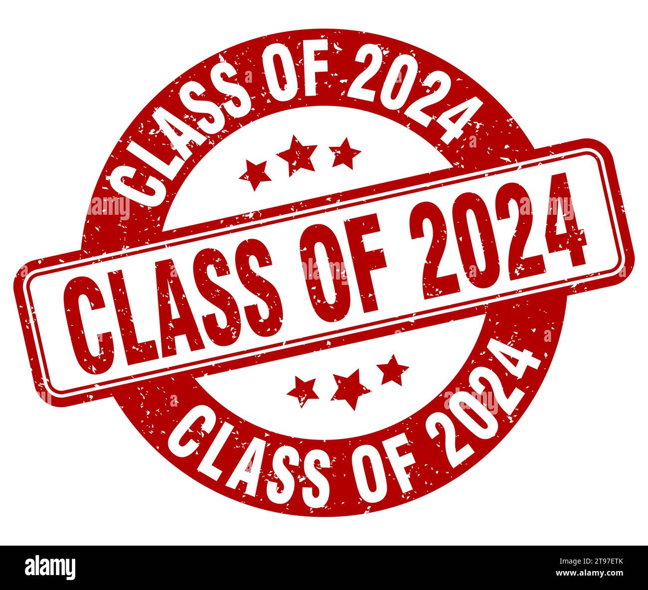 class of 2024 stamp. class of 2024 sign. round grunge label Stock