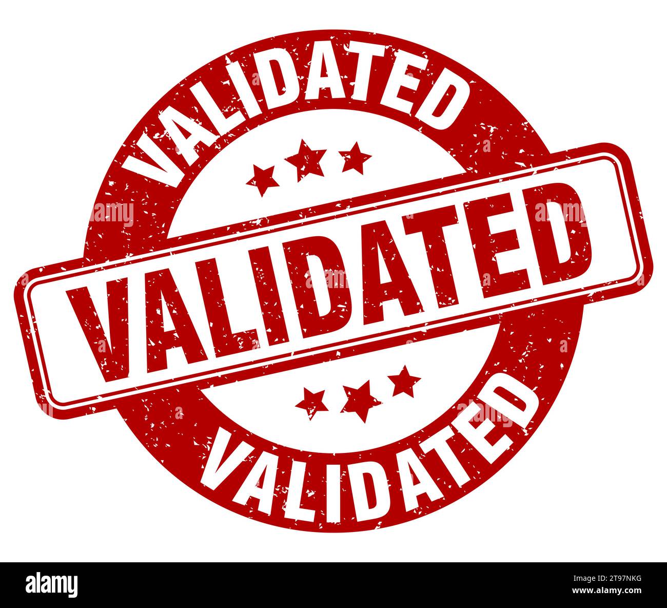 validated stamp. validated sign. round grunge label Stock Vector
