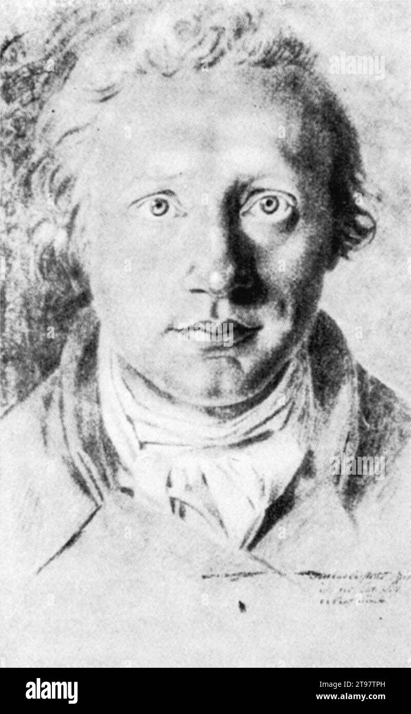 Self-Portrait 1784 by Asmus Jakob Carstens Stock Photo