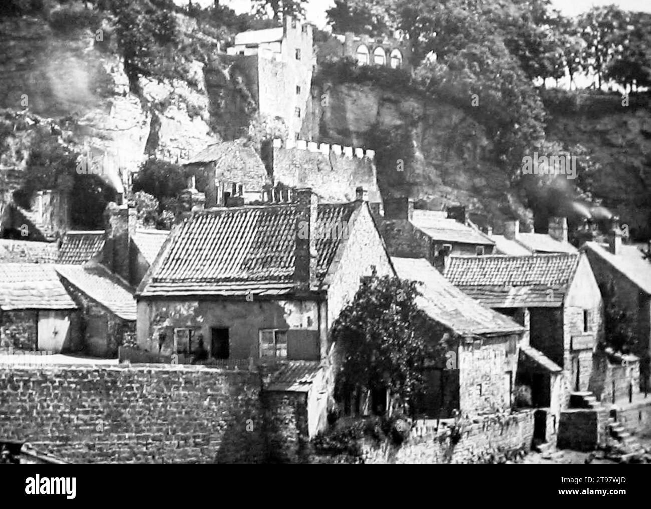 The House in the Rock, Knaresborough, Victorian period Stock Photo