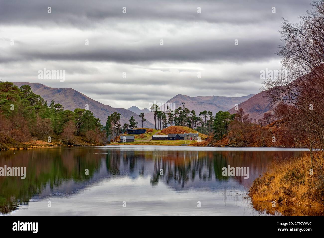 Glen Affric Cannich Scotland view of the Garbhuisge water and the