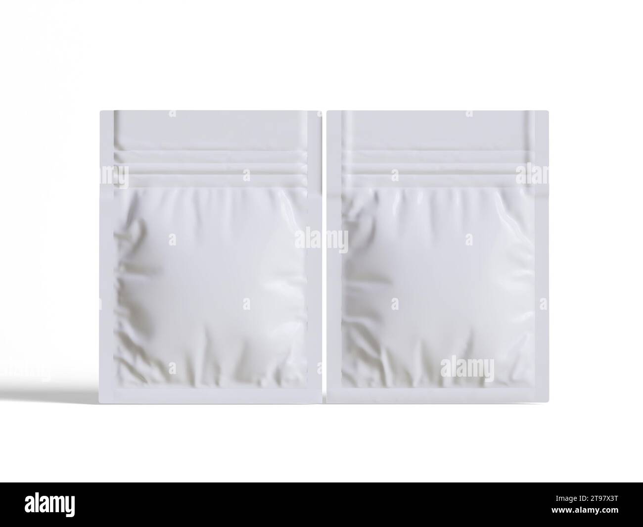 Packaging sachet white color realistic texture rendering 3D ...