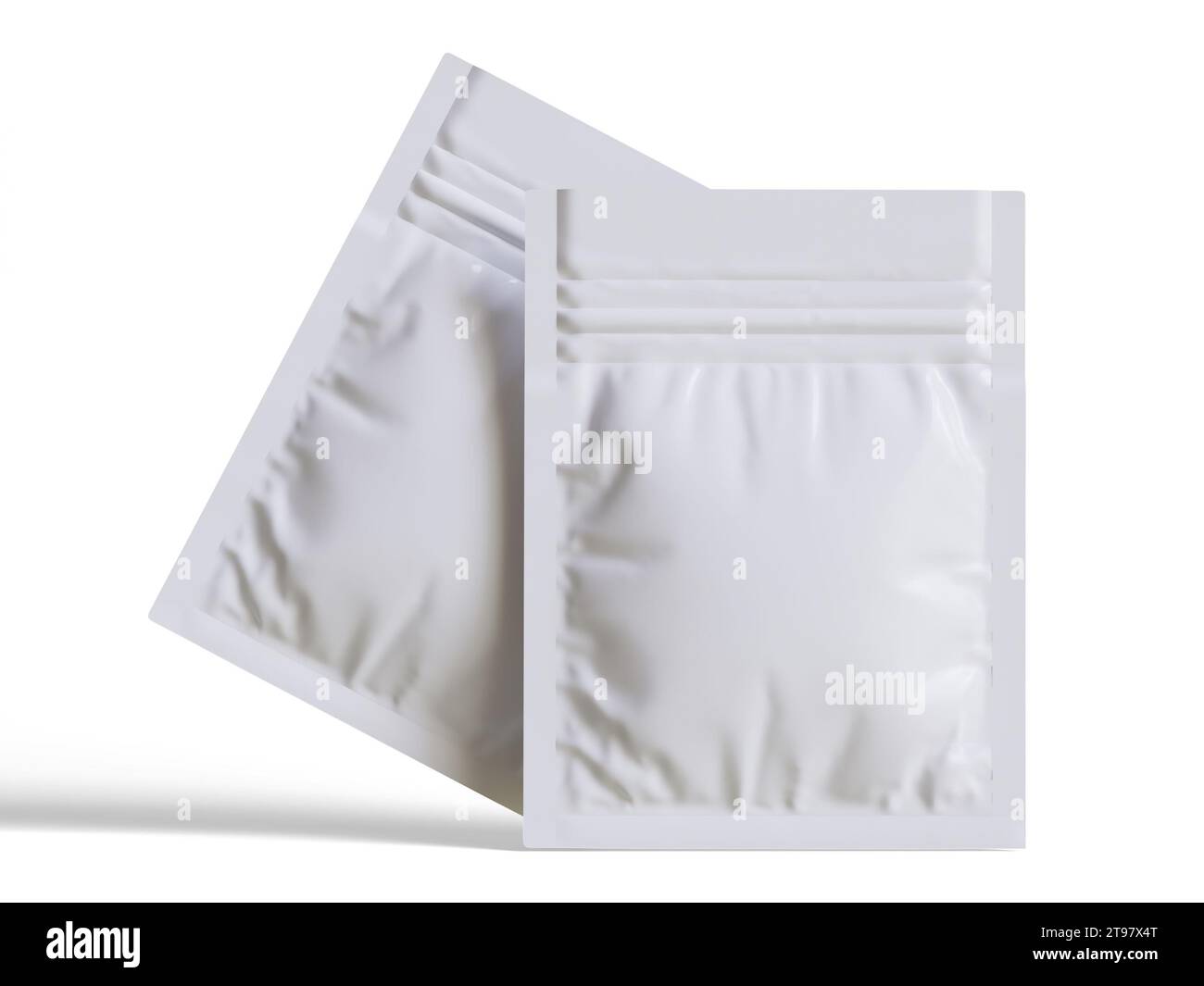 Packaging sachet white color realistic texture rendering 3D ...