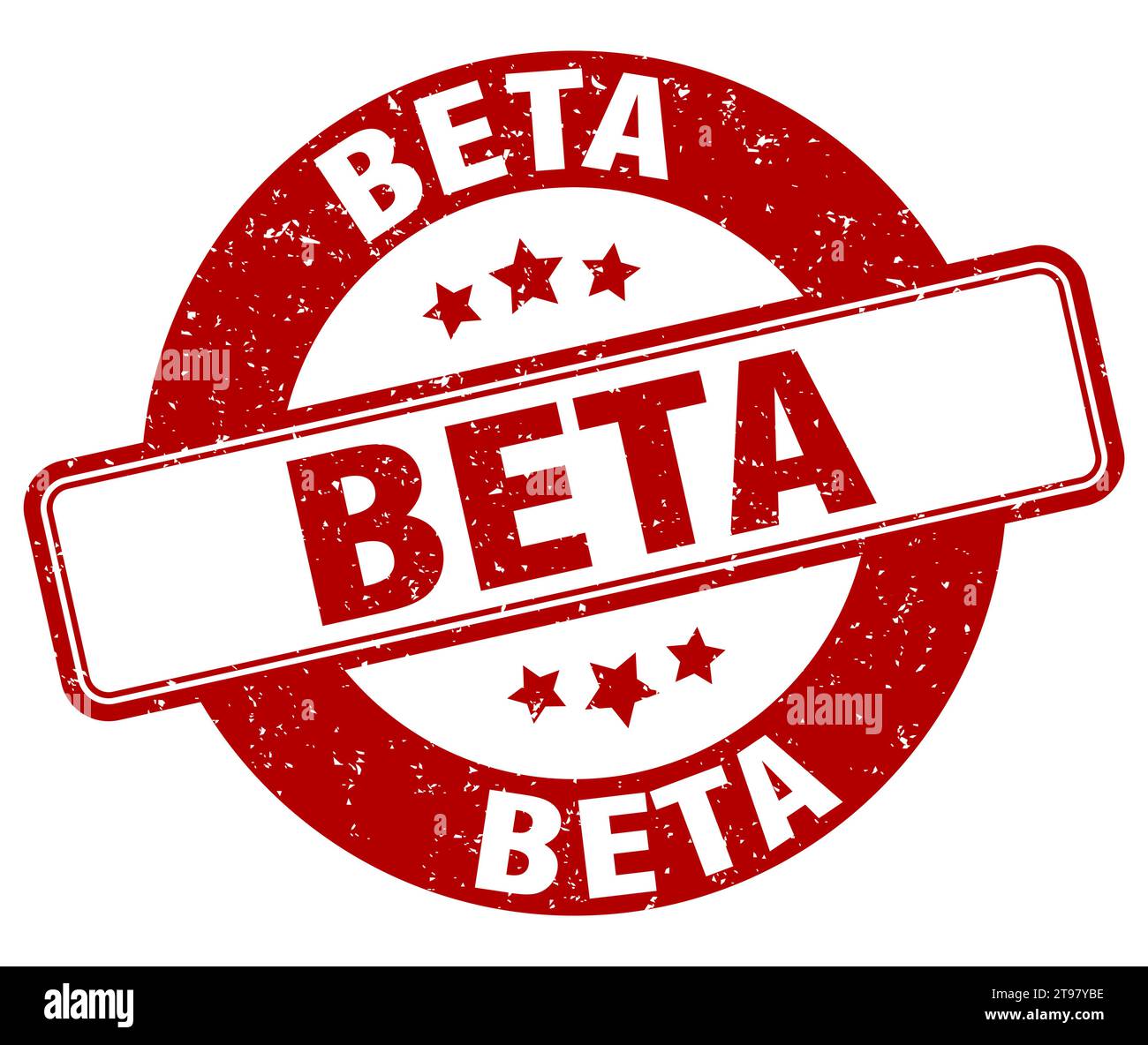 beta stamp. beta sign. round grunge label Stock Vector