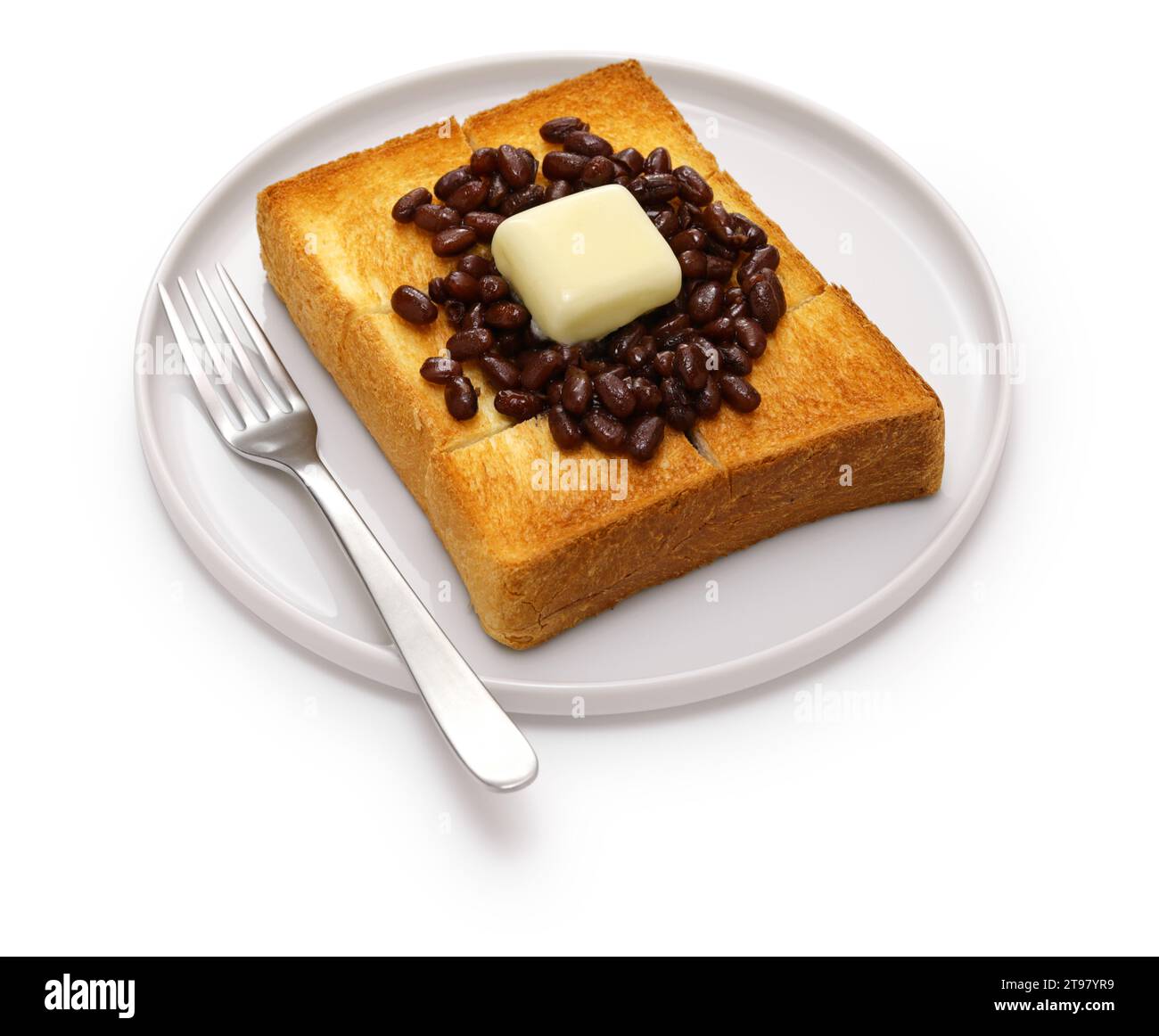 butter and sweet adzuki beans on toast, Nagoya specialty breakfast