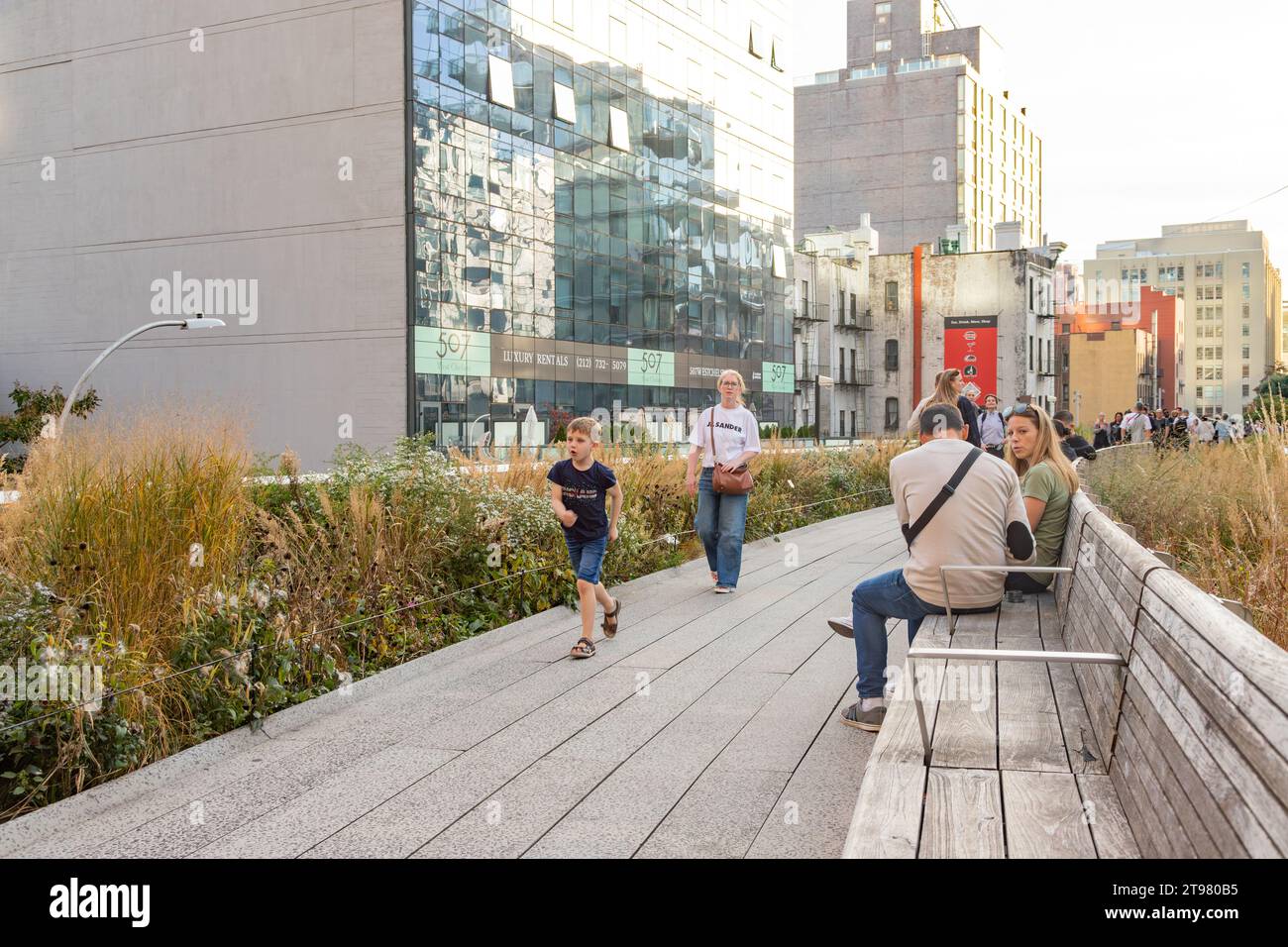 High Line Park, Chelsea, New York City, United States of America Stock