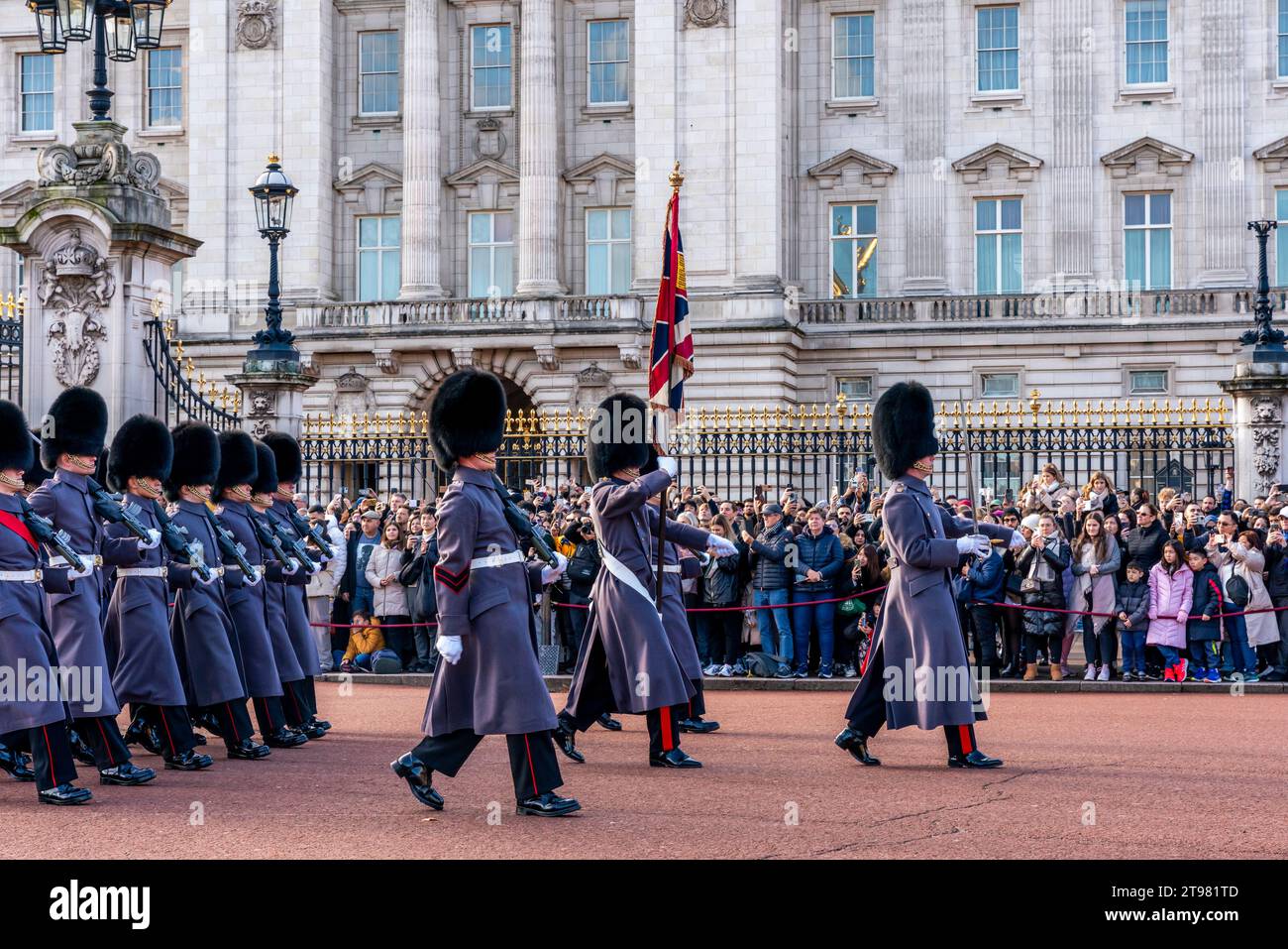 The King's Guard Take Part In The Changing of The Guard Ceremony At