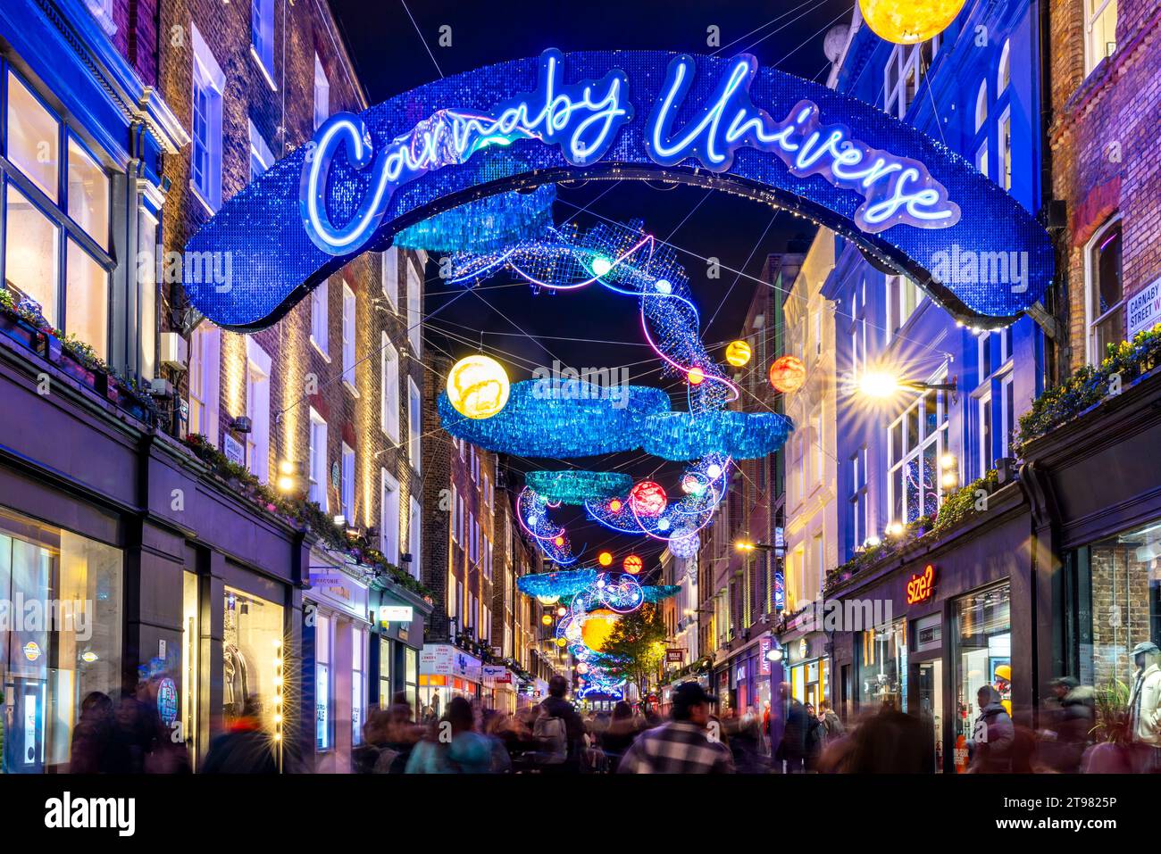 The Christmas Lights In Carnaby Street, London, UK Stock Photo Alamy