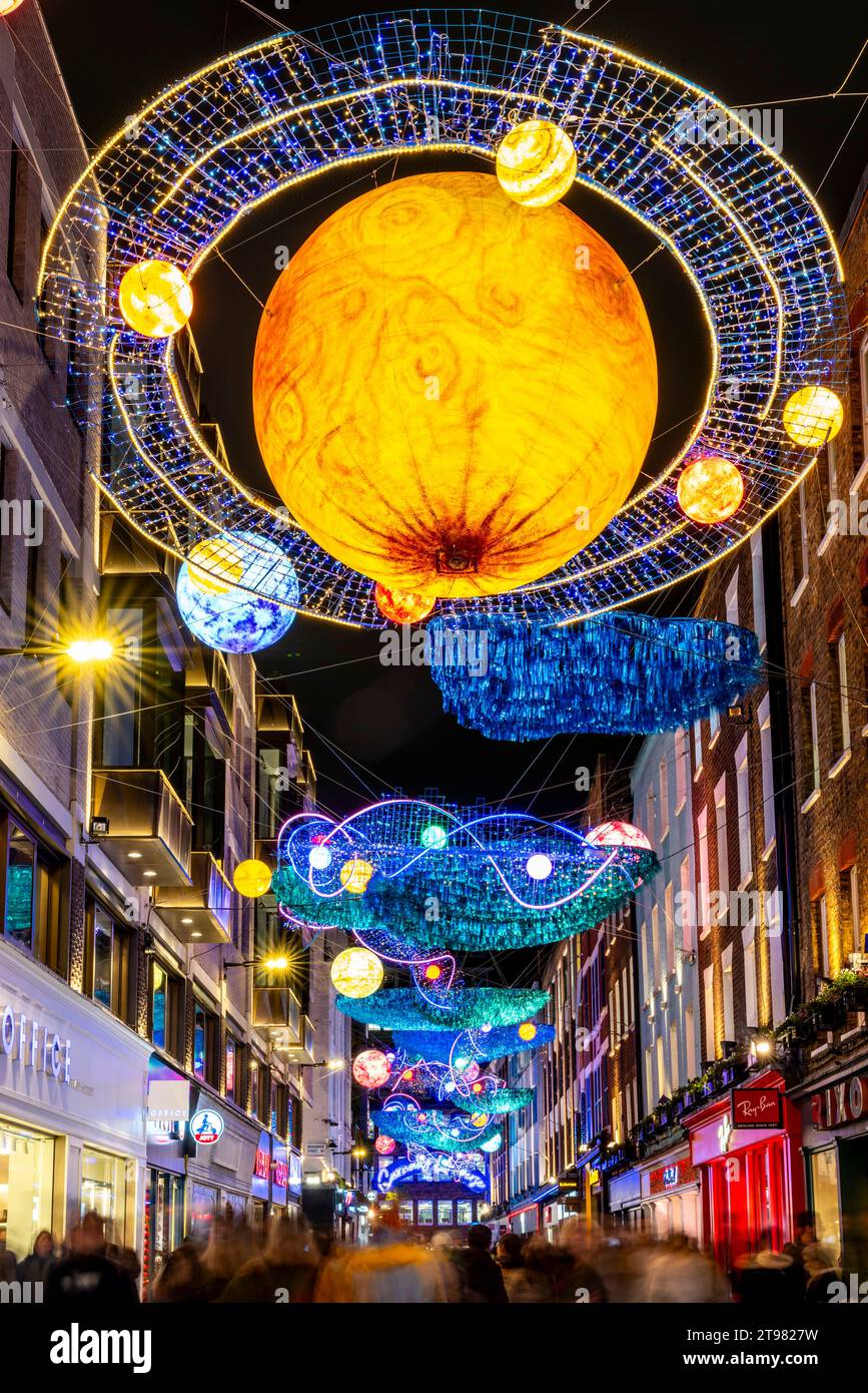 The Christmas Lights In Carnaby Street, London, UK Stock Photo Alamy