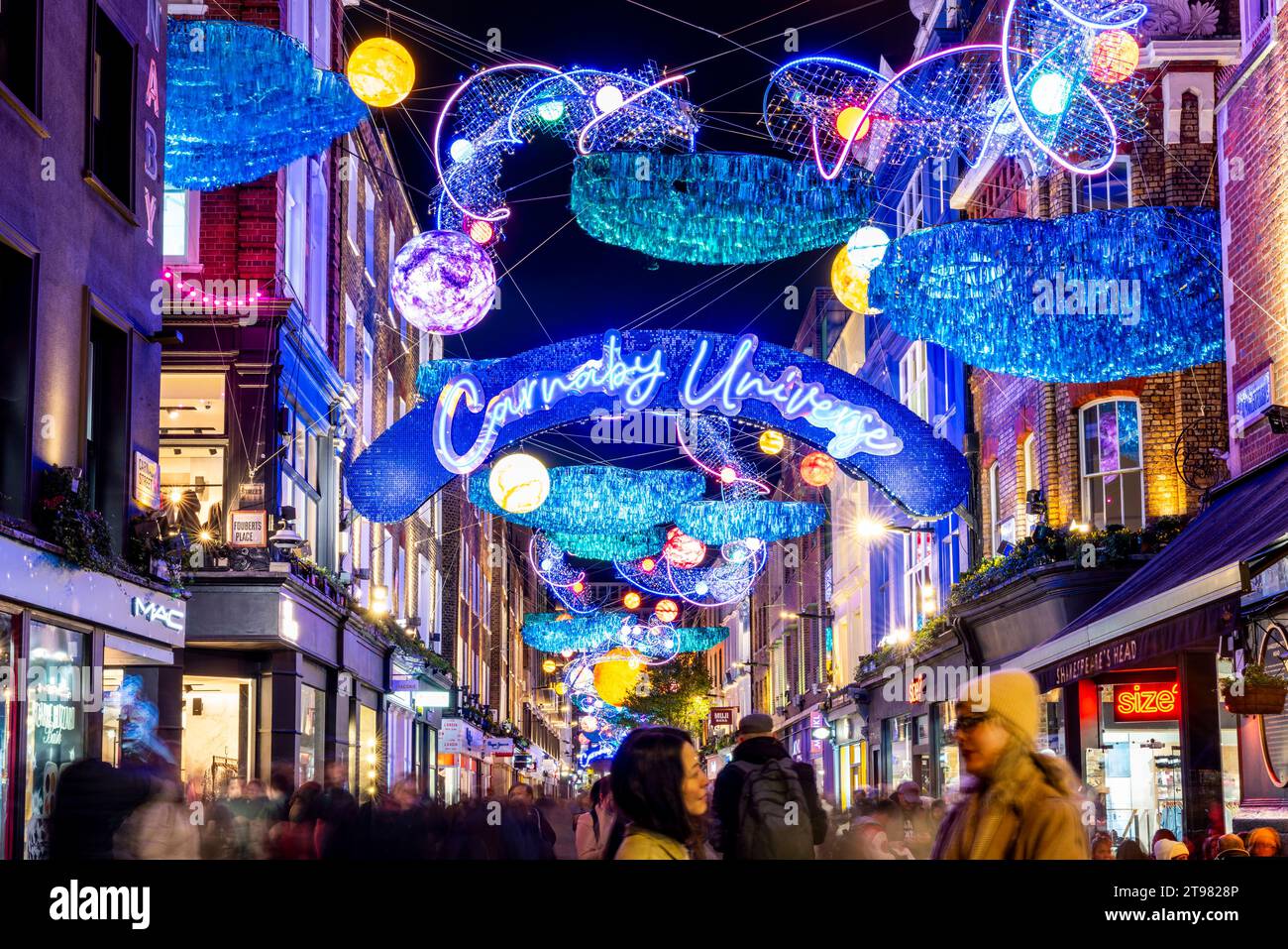The Christmas Lights In Carnaby Street, London, UK Stock Photo Alamy