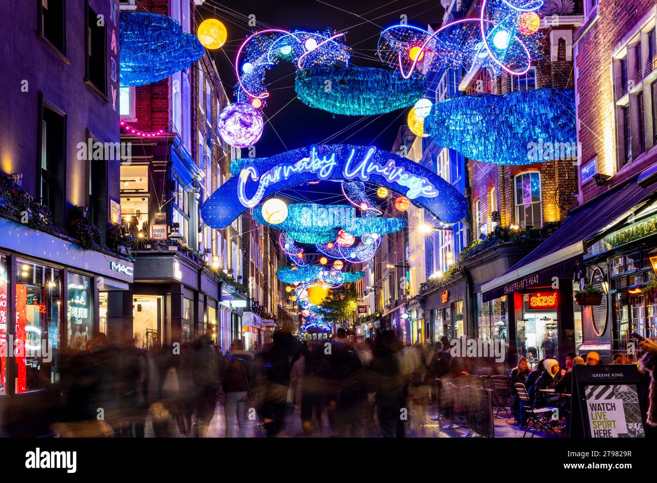 The Christmas Lights In Carnaby Street, London, UK Stock Photo Alamy