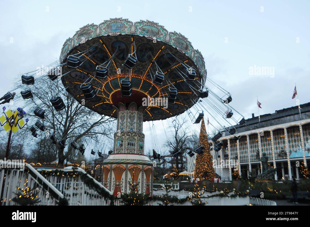 Copenhagen, Denmark /23 November 2023/.Christmas in tivoli garden from 19 nov.2023 untill 31 dec.2023 christmas visitors and christmas shoppers enjoy looking at christmas decorations in tivoli garden in danish capital. Photo.Francis Joseph Dean/Dean Pictures Credit: Imago/Alamy Live News Stock Photo