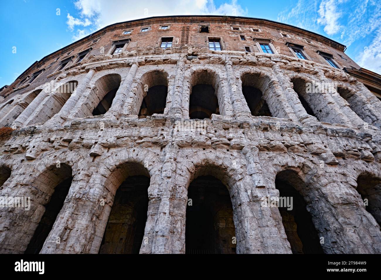 Rome, Italy - November 4 2023: Arches of Teatro di Marcello (Theatre of Marcellus) Stock Photo