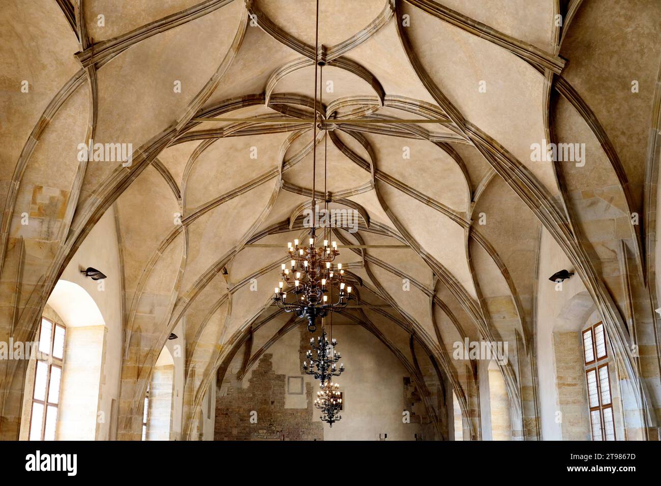 The roof of the ancient royal palace in Prague Stock Photo - Alamy