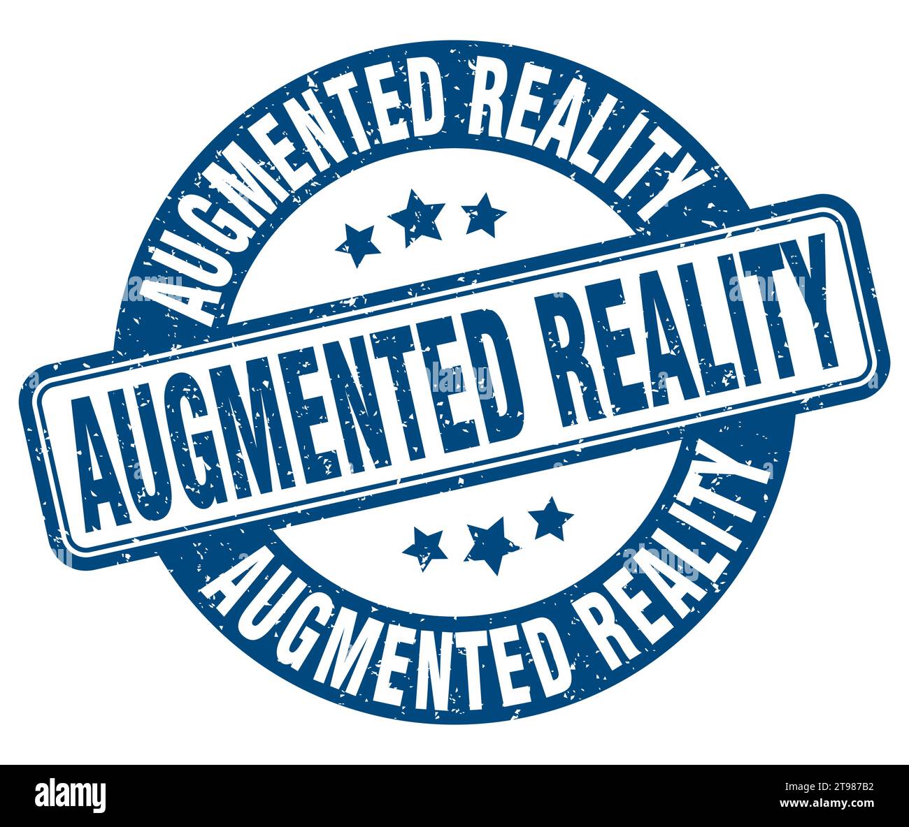 augmented reality stamp. augmented reality sign. round grunge label Stock Vector