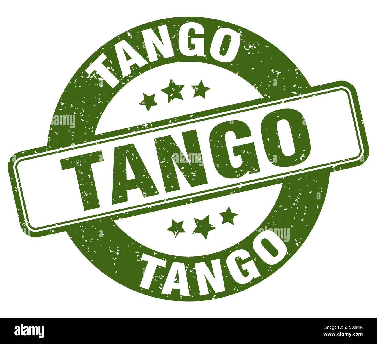 tango stamp. tango sign. round grunge label Stock Vector