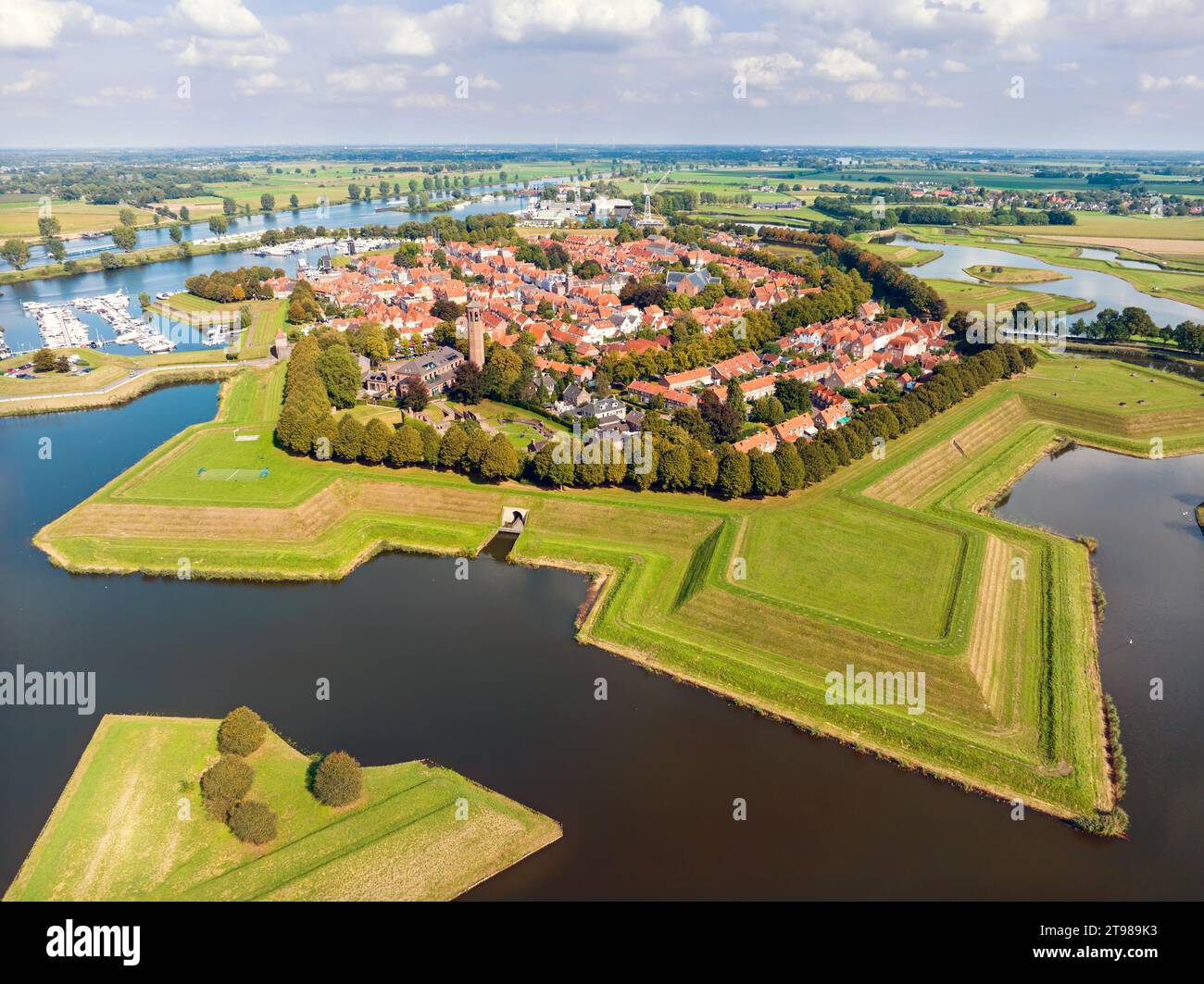 Heusden Aerial from the historical city Heusden in the Netherlands Stock Photo ...