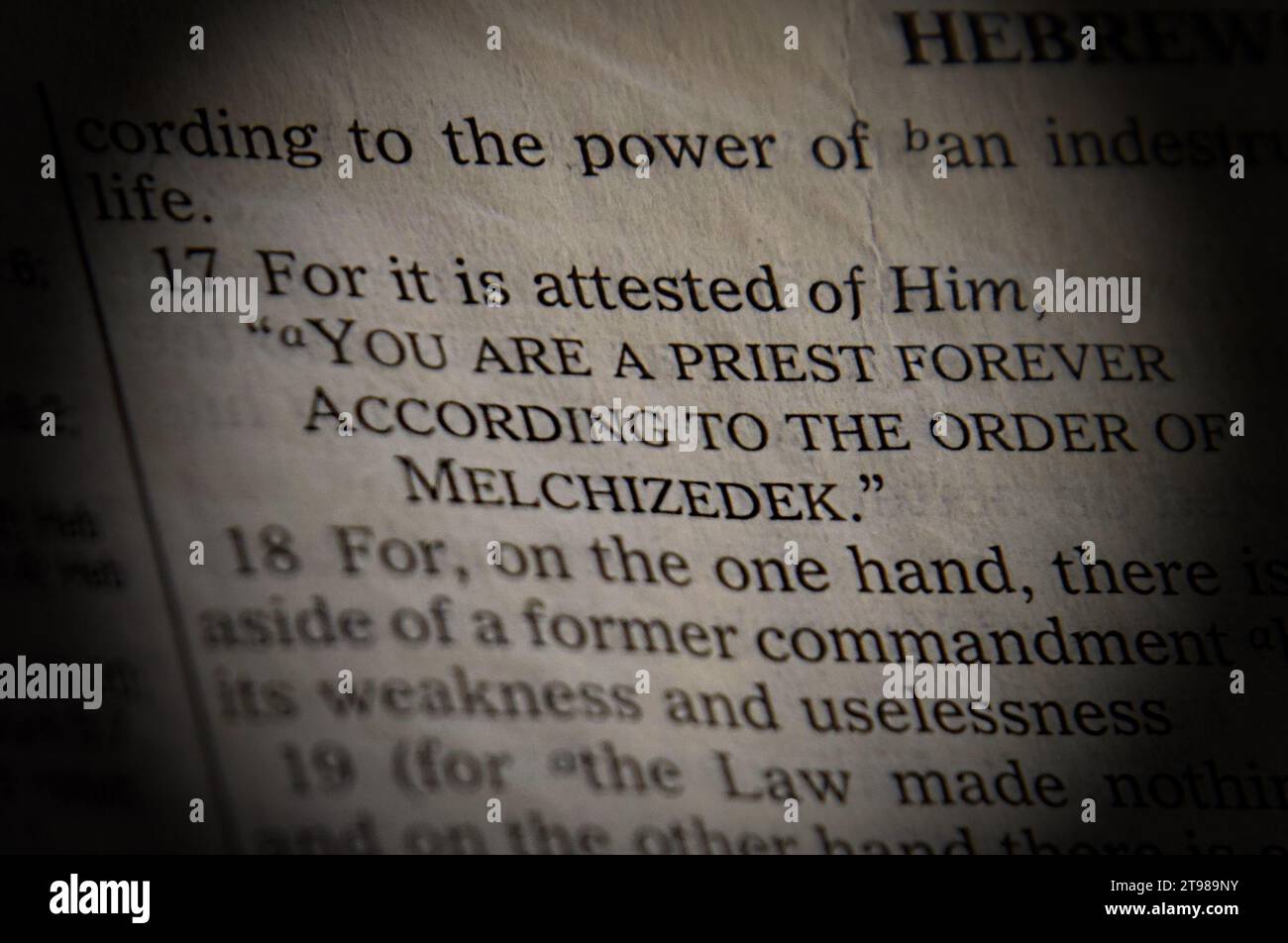 Hebrews bible words hi-res stock photography and images - Alamy