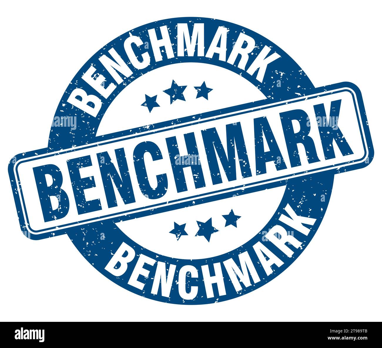 benchmark stamp. benchmark sign. round grunge label Stock Vector